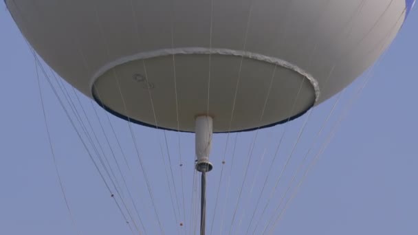 Hot Air Balloon White Close Up — Stock Video
