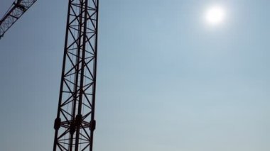 Crane Silouhette Güneş Işığı Gökyüzü