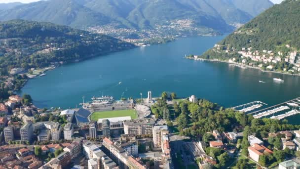 Vista aerea lago di Como — Video Stock