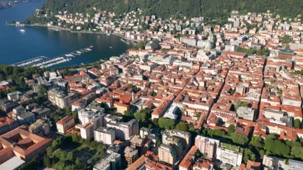 Vista aerea lago di Como — Video Stock