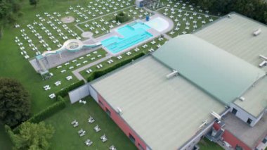 Açık Hava Boş Pubblic Yüzme Havuzu Görünümü