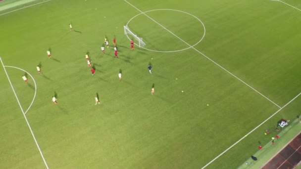 Stade de football Nuit d'entraînement ci-dessus — Video