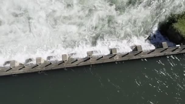 Baraj Nehri Hava Görüntüsü — Stok video