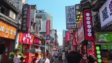 Changsha şehir manzarası, sokak manzarası, Hunan, Çin