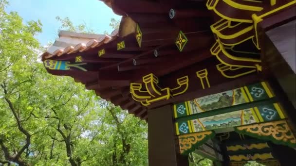 Tianxin Pavillon Est Ancien Pavillon Chinois Situé Sur Ancien Mur — Video