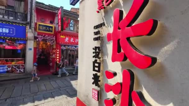 Paisaje Urbano Changsha Vista Calle Hunan China — Vídeo de stock