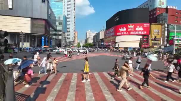 Changsha Stadsbild Gatuvy Hunan Kina — Stockvideo