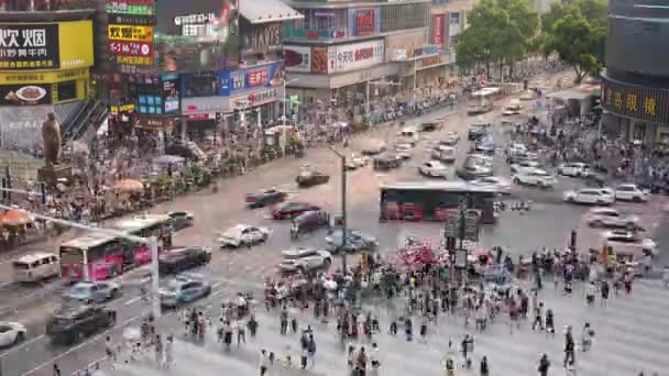 Paisaje Urbano Changsha Vista Calle Hunan China — Vídeo de stock