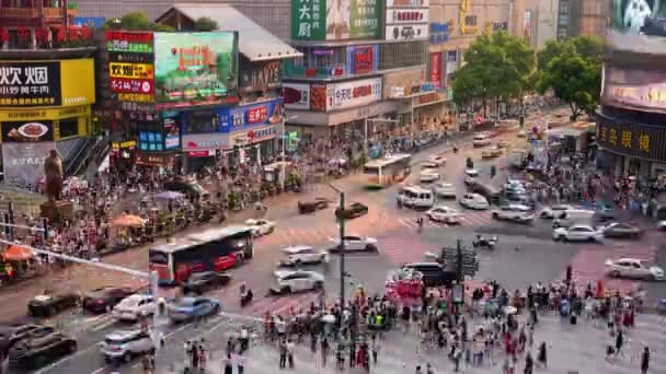 Stadtbild Von Changsha Straßenansicht Hunan China — Stockvideo