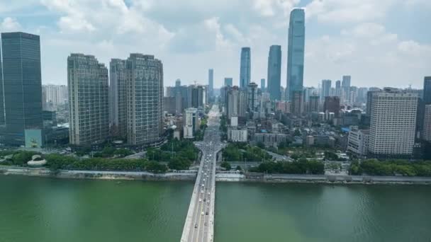 Time Lapse Aerial View Modern City China Asia — Stock Video