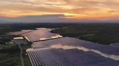 alternative energy solar panels aerial view 