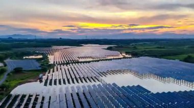 alternative energy solar panels aerial view 