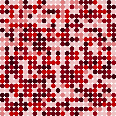 Aynı daireler kırmızı renk desen. Vektör sorunsuz arka plan