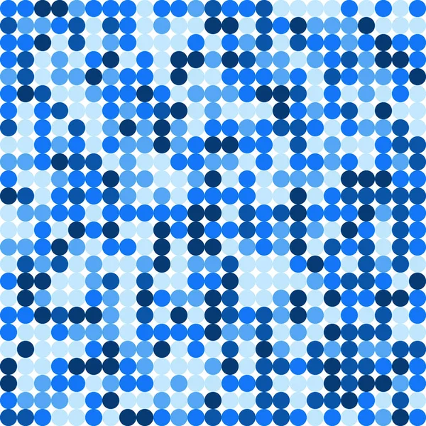Gleiche Kreise Muster blaue Farbe. Vektor nahtloser Hintergrund — Stockvektor