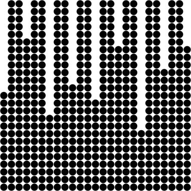 Circles pattern black colors. Vector seamless background