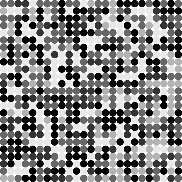 Kreise Muster schwarz monochromen Farben. Vektor nahtloser Hintergrund — Stockvektor