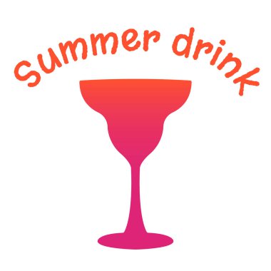 Kokteyl cam gradyan ile. Yazıt yaz içeceği