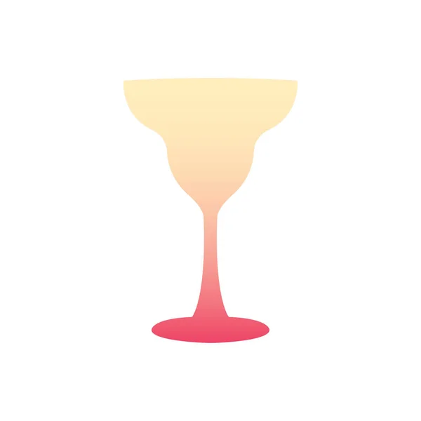Copo de cocktail com gradiente. Forma de vidro elegante — Vetor de Stock