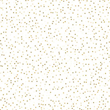 Soyut desen daire altın konfeti. Eğlenceli parıltı. Beyaz arka planda vektör çizimi