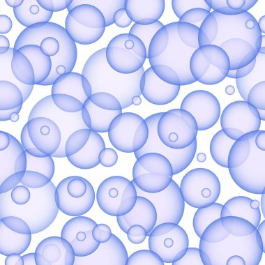 Mavi degrade soyut modern şeffaflık daire arka plan. Empoze topları sorunsuz desen. Kabarcık vektör illüstrasyon