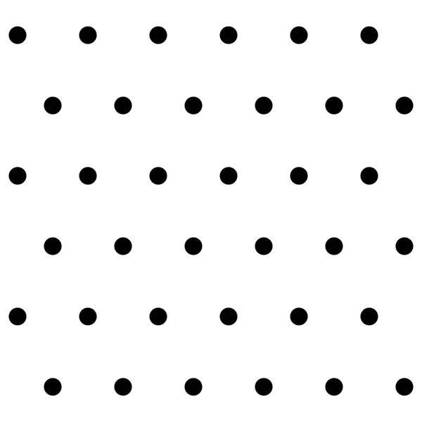 Polka dot bezszwowe wzór. Czarne kółko białe tło. Ilustracja wektorowa — Wektor stockowy
