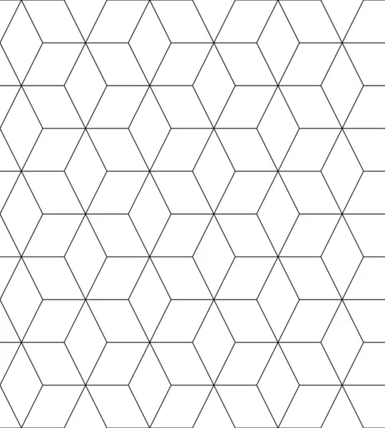 Sfondo astratto con cella quadrata 3D. Modello geometrico di astrazione senza soluzione di continuità con linee. Illustrazione vettoriale — Vettoriale Stock