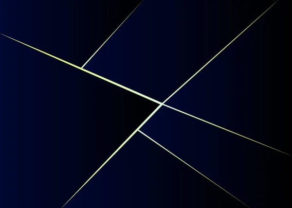 Gradiente Abstracto Poligonal Azul Oscuro Con Fondo Línea Dorada Patrón — Archivo Imágenes Vectoriales