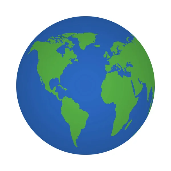 Föld Bolygó Ikon Környezeti Bolygó Térképvilág Körgömb Világvektor — Stock Vector