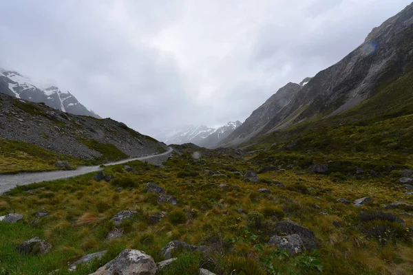 Panoramautsikt Över Tomma Road Kall Höst Berg — Stockfoto