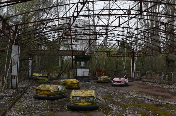 Vieja Atracción Rota Zona Radiactiva Desastre Nuclear Chernobyl Ucrania — Foto de Stock