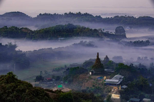 A temple surrounded by nature to pray to buddha from sunrise to sunset