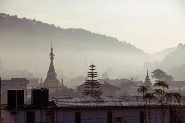 A temple surrounded by nature to pray to buddha from sunrise to sunset