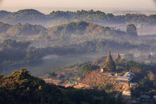 A temple surrounded by nature to pray to buddha from sunrise to sunset