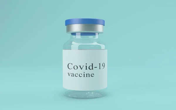 Illustration Covid Vaccin Vit Bakgrund — Stockfoto