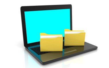 Beyaz arkaplanda dizin ve dizinin 3B çizimi