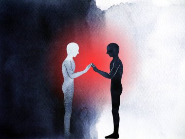 Kaç insan ayakta bağlantı el poz