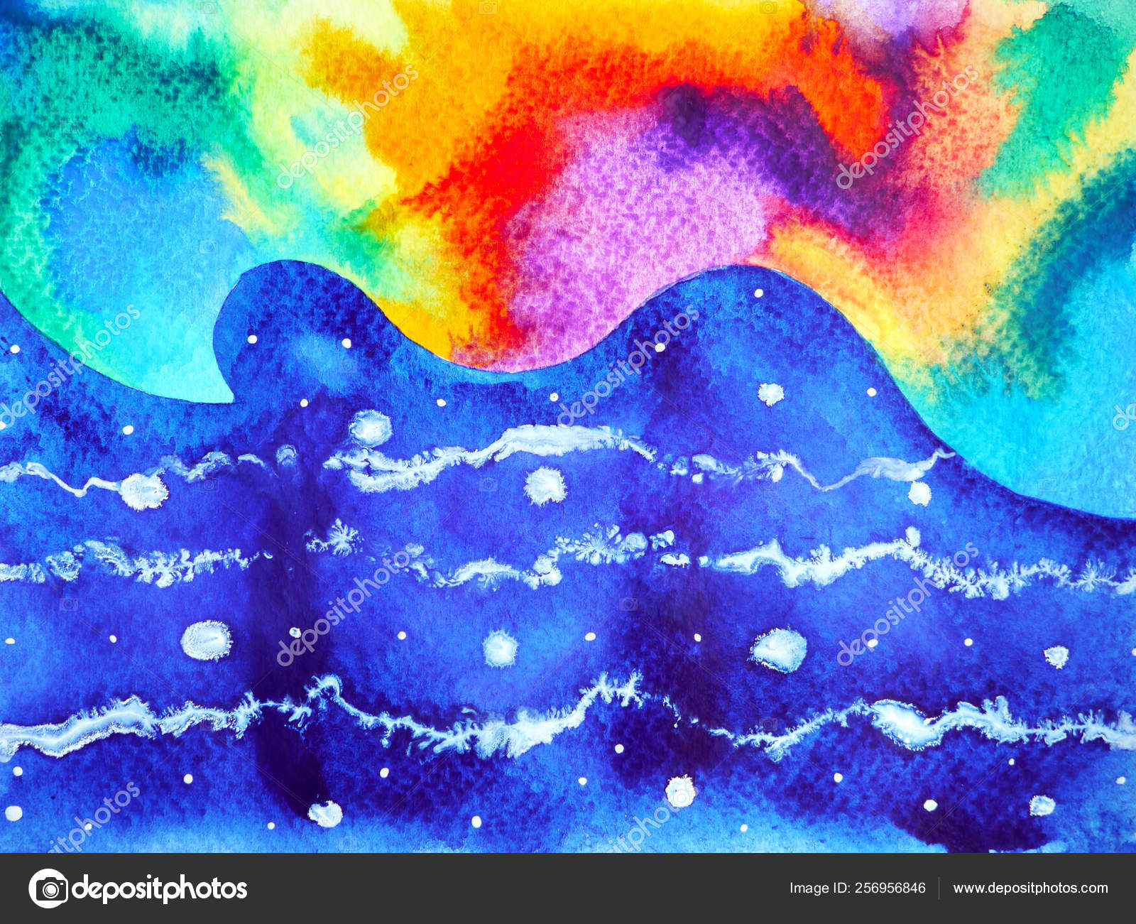 Abstract Colorful Bubble Art Universe Watercolor Painting Illustration Stock Photo By ©February.boxroom@Gmail.com 256956846
