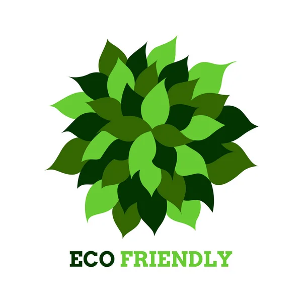 Blad boom bloem eco vriendelijke logo pictogram symbool ontwerp vectorillustratie — Stockvector