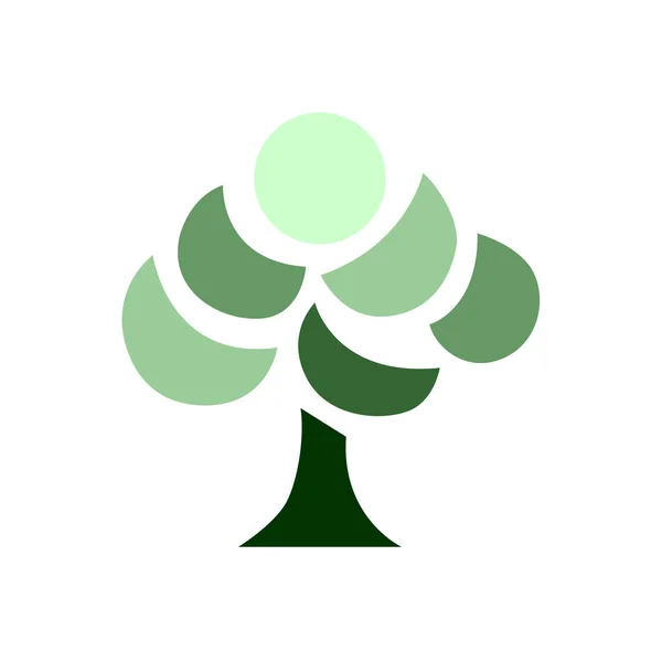 Folha árvore flor logotipo floral ícone símbolo sinal vetor design iillustration —  Vetores de Stock