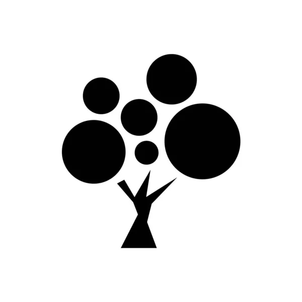 Árbol de hojas flor floral logotipo icono símbolo signo vector diseño ilustración — Archivo Imágenes Vectoriales