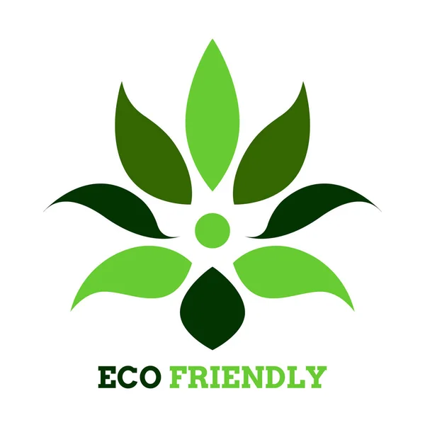 Blad boom bloem eco vriendelijke logo pictogram symbool ontwerp vectorillustratie — Stockvector