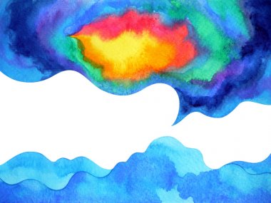 boyama evren illüstrasyon soyut sanat tasarlamak suluboya