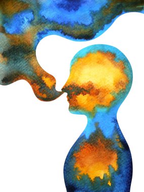 insan kafası, çakra gücü, ilham soyut düşünme, dünya, evren