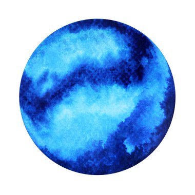 Çakra sembolü üçüncü göz kavramı indigo rengi, suluboya boyama