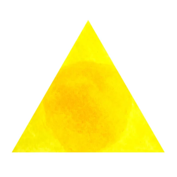 Couleur jaune du symbole chakra concept de plexus solaire, peinture à l'aquarelle — Photo