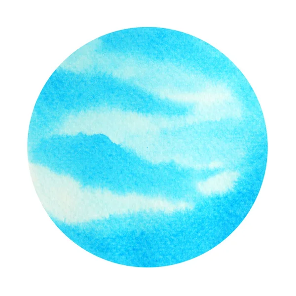 Cor azul do conceito de garganta símbolo chakra, pintura aquarela — Fotografia de Stock