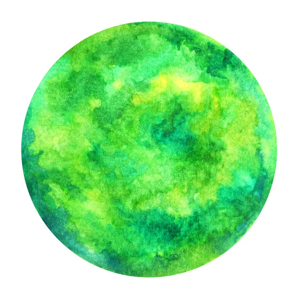 Cor verde do conceito de coração símbolo chakra, pintura aquarela — Fotografia de Stock