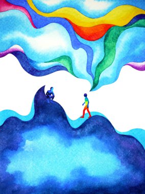 insan ve ruh güçlü zihin enerjisi evren güç bağlanmak