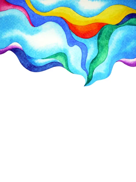 Абстрактне мистецтво колір хмарного неба бульбашка акварельного живопису ілюстрація — стокове фото