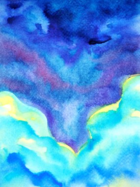 beyaz dalga deniz gökyüzü mavi okyanus renk su suluboya